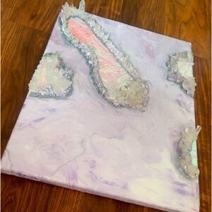 Resin Canvas: 11 x 14, lavender purple,